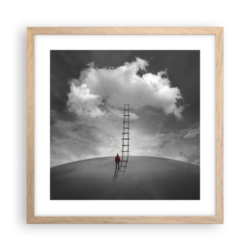 Plakát v rámu světlý dub - Všechno je možné - 40x40 cm