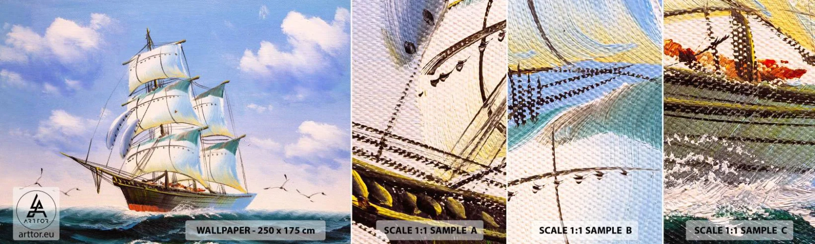 Fototapeta Vzorek Standard Eco - Hrdě s větrem - Námořní, Plachetnice, Oceán - 100x30 cm