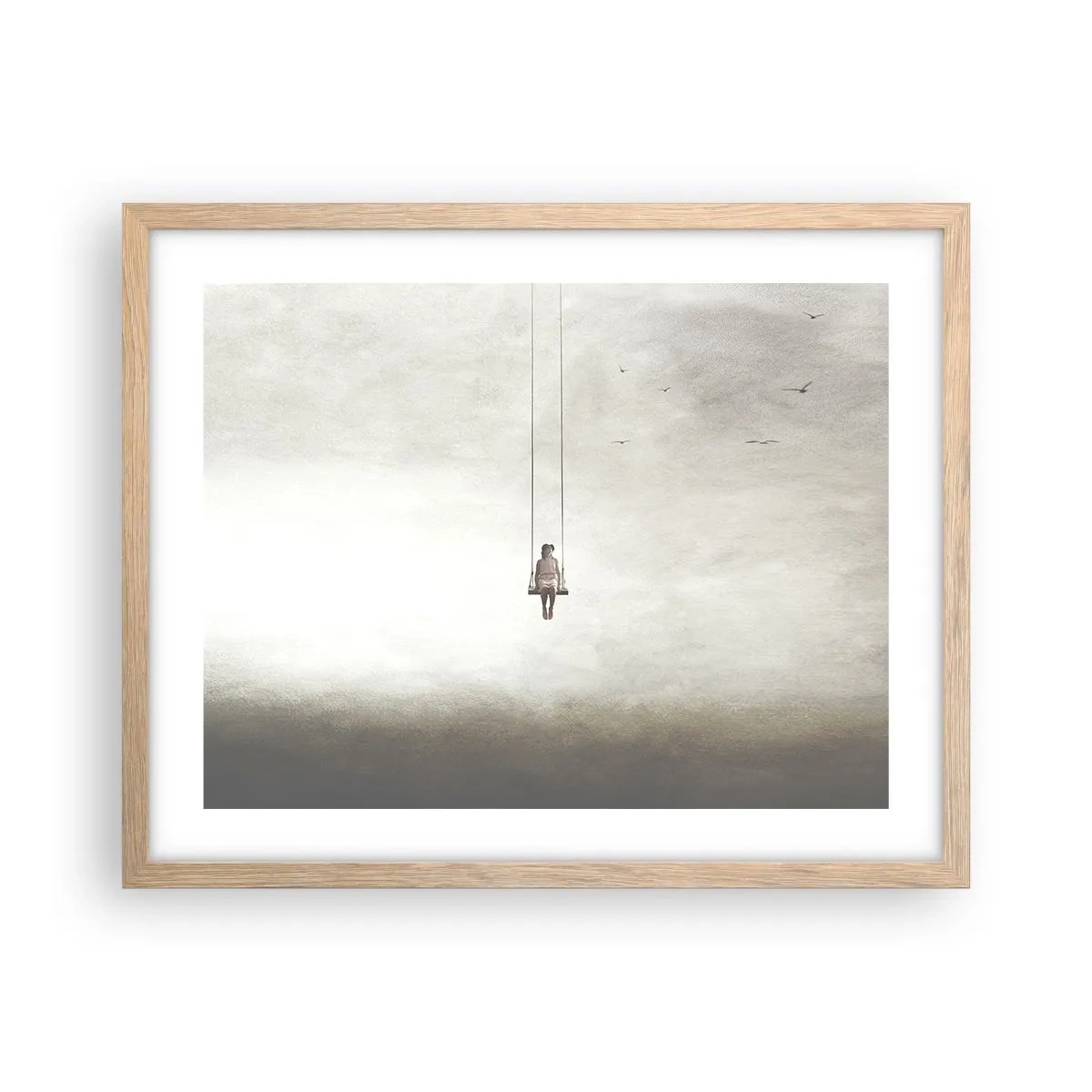 Plakát v rámu světlý dub - Dítě v nás - 50x40 cm