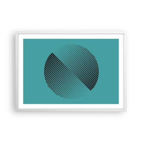 Plakát v bílém rámu - Kruh – geometrická variace - 70x50 cm
