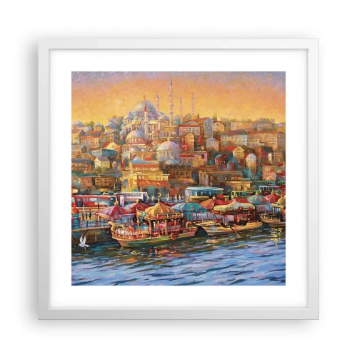 Plakát v bílém rámu - Istanbulský příběh - 40x40 cm