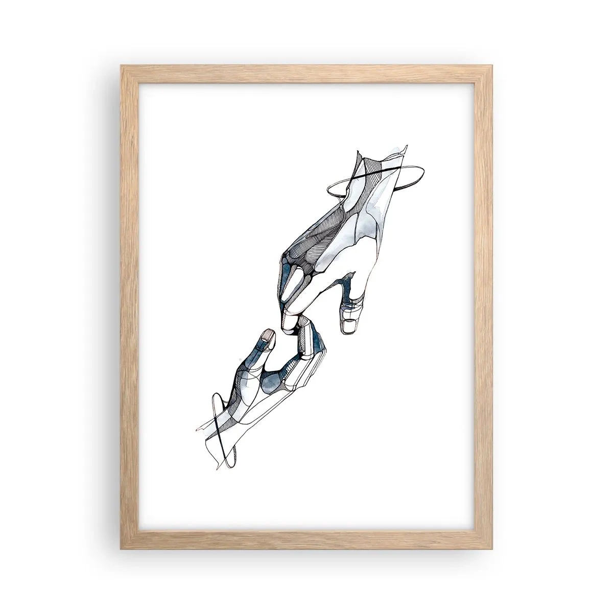 Plakát v rámu světlý dub - Dobré gesto - 30x40 cm