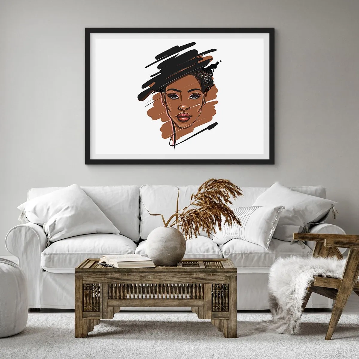 Plakát v černém rámu - Sladká jako čokoláda - 100x70 cm