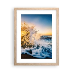 Plakát v rámu světlý dub - Hra v písku - 30x40 cm