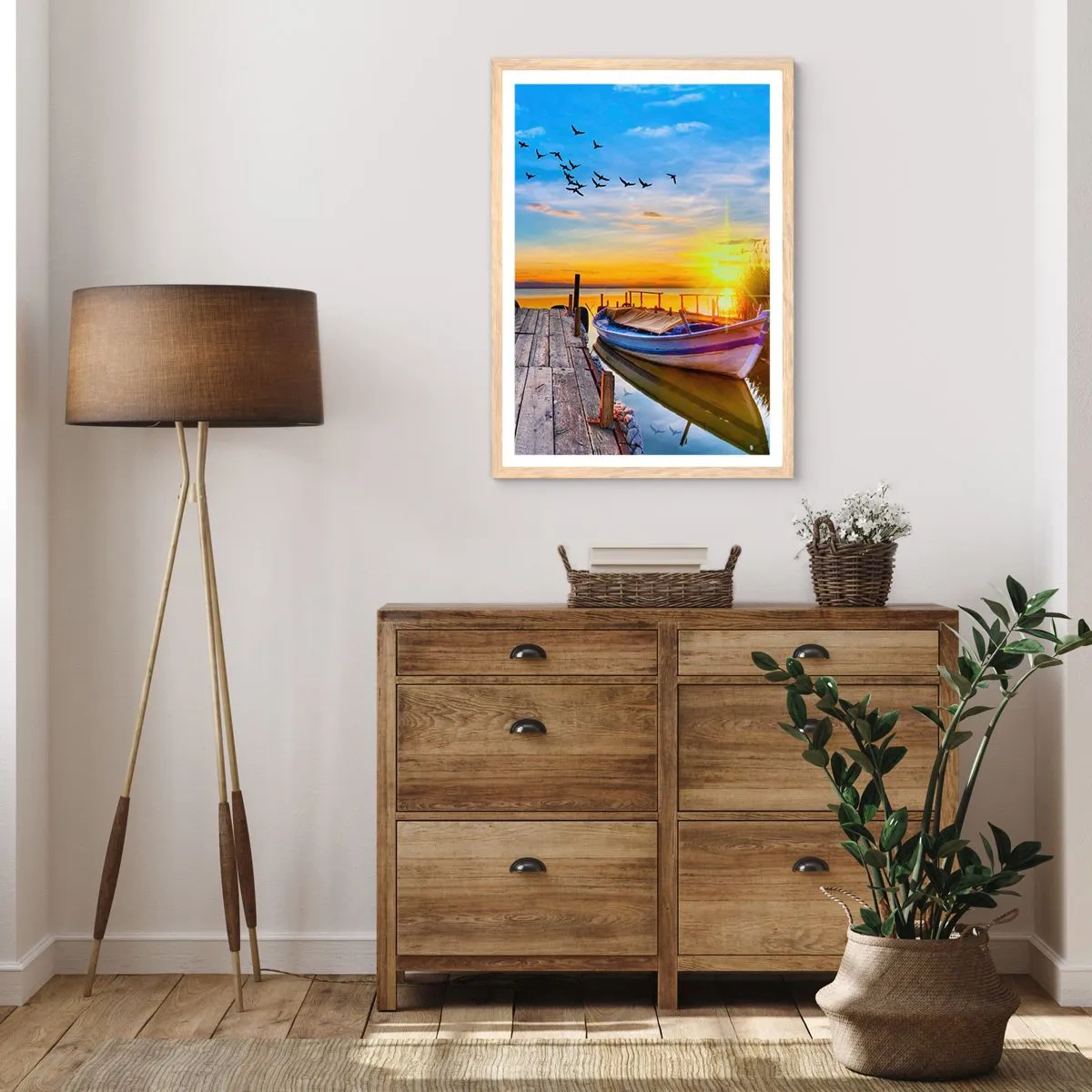 Plakát v rámu světlý dub - Na shledanou zítra - 70x100 cm