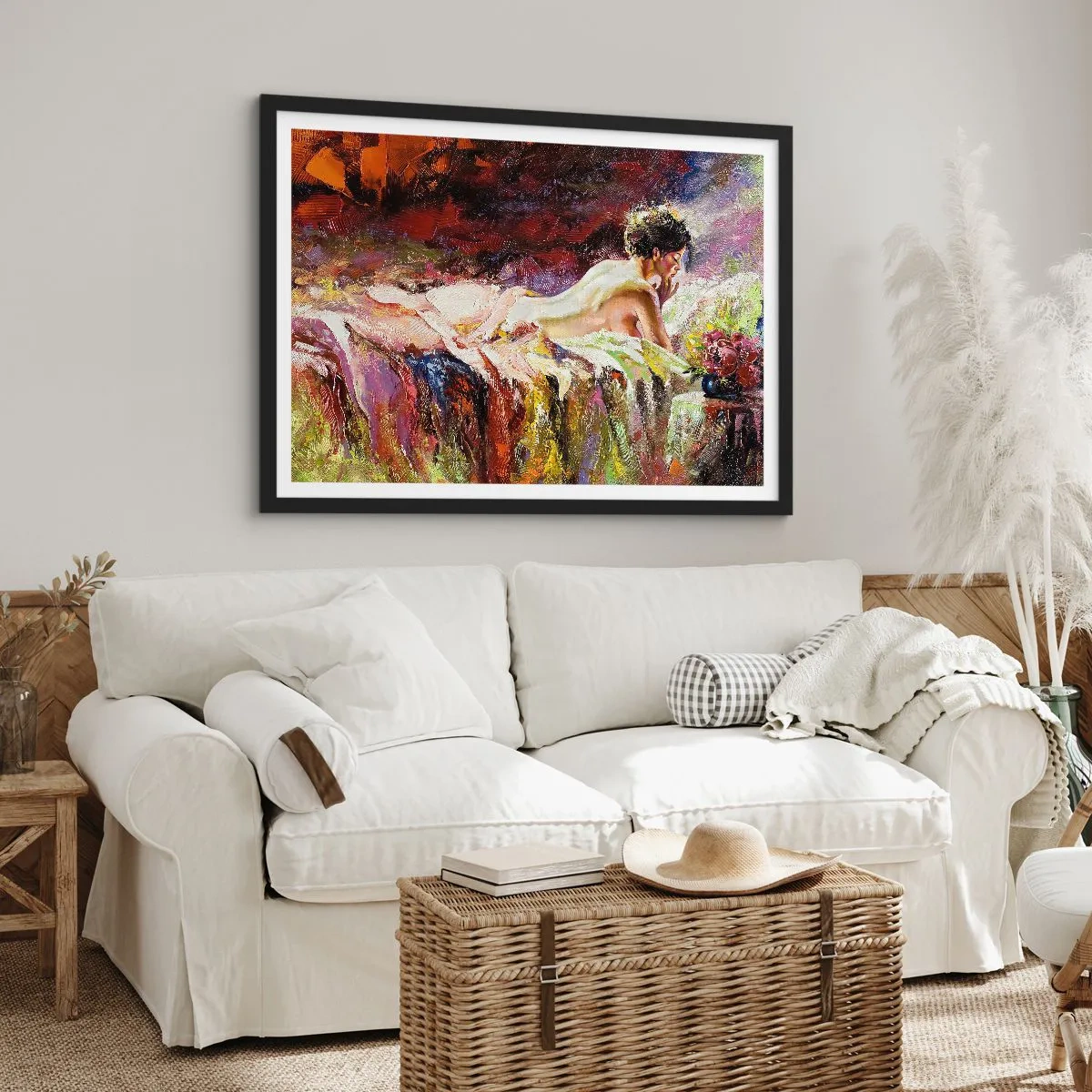 Plakát v černém rámu - Zamyšlená Venuše - 100x70 cm