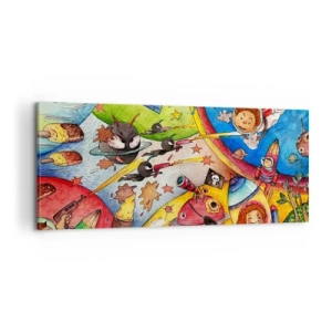 Obraz na plátně - Velké vesmírné dobrodružství - 100x40 cm