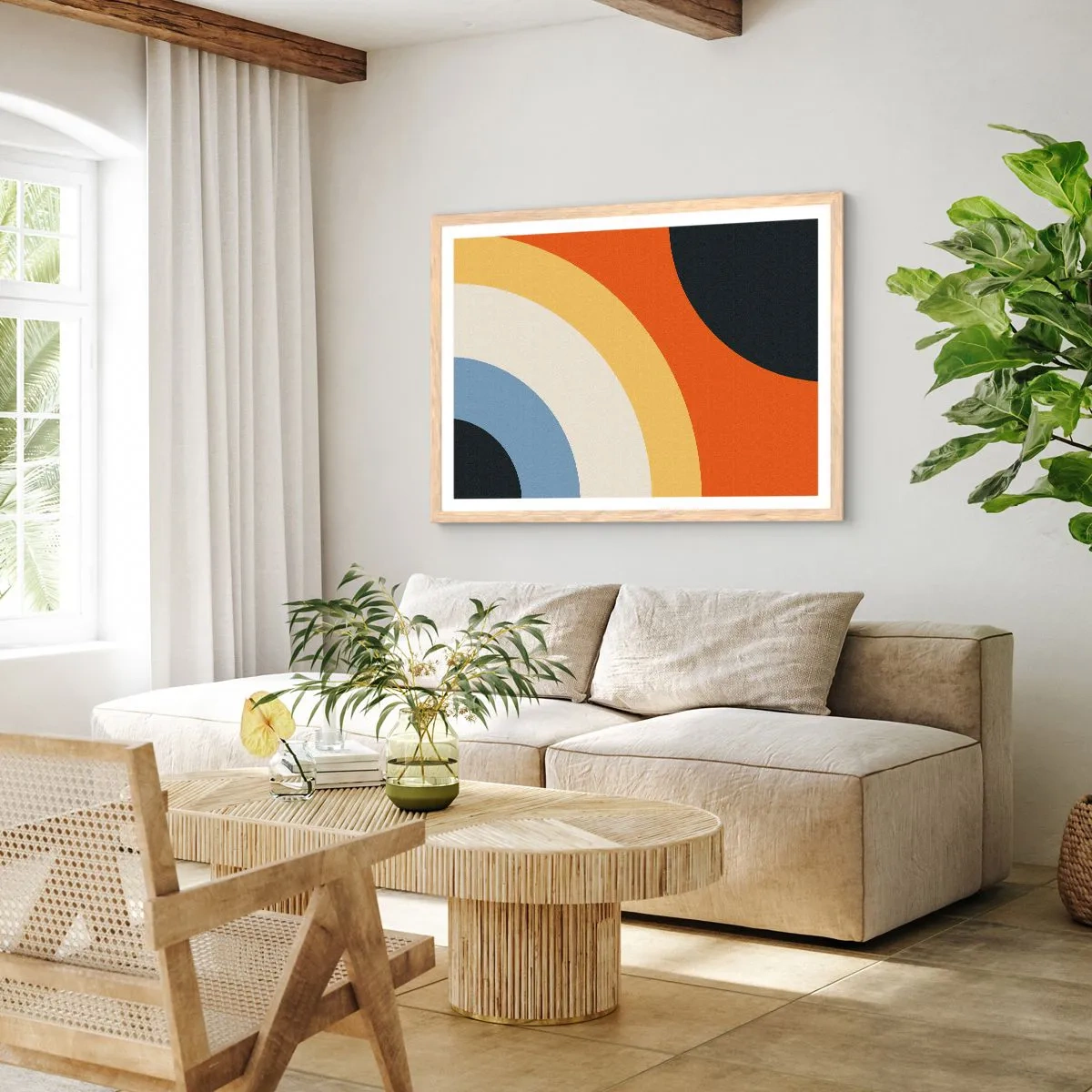 Plakát v rámu světlý dub - K sobě samému - 91x61 cm