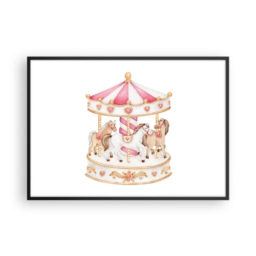 Plakát v černém rámu - Sladký svět dětství - 100x70 cm