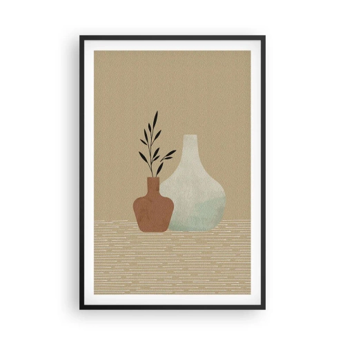 Plakát v černém rámu - Váza a její myšlenka - 61x91 cm