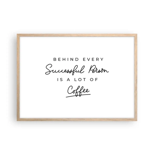 Plakát v rámu světlý dub - Tajemství úspěchu - 70x50 cm