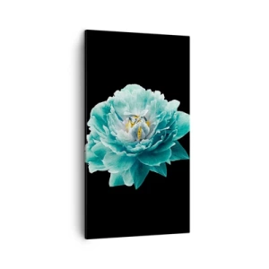 Obraz na plátně - Modré a zlaté okvětní lístky - 45x80 cm