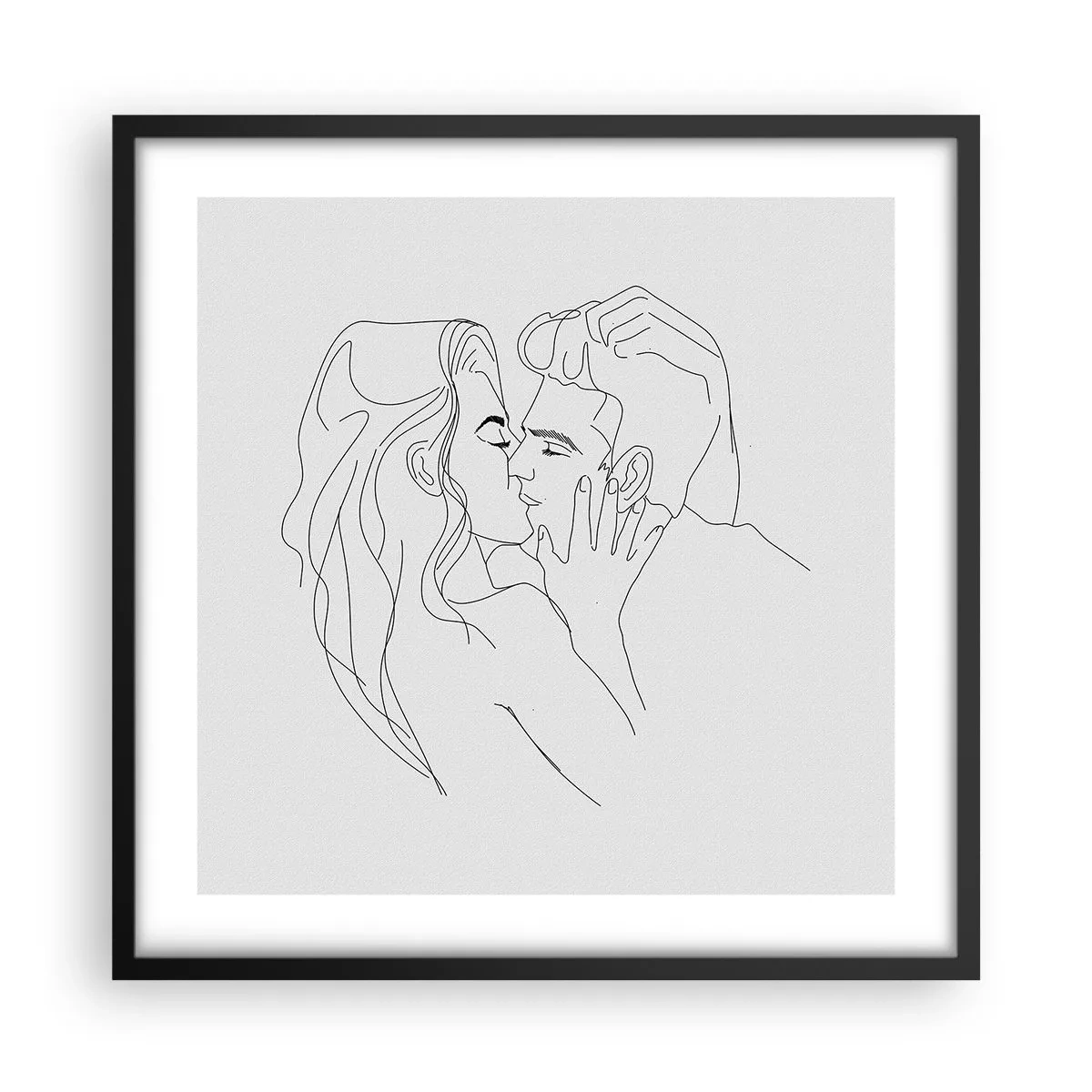 Plakát v černém rámu - Jedním tahem - 50x50 cm