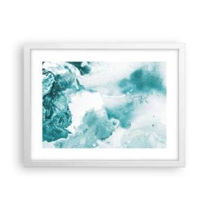 Plakát v bílém rámu - Povodí modré - 40x30 cm