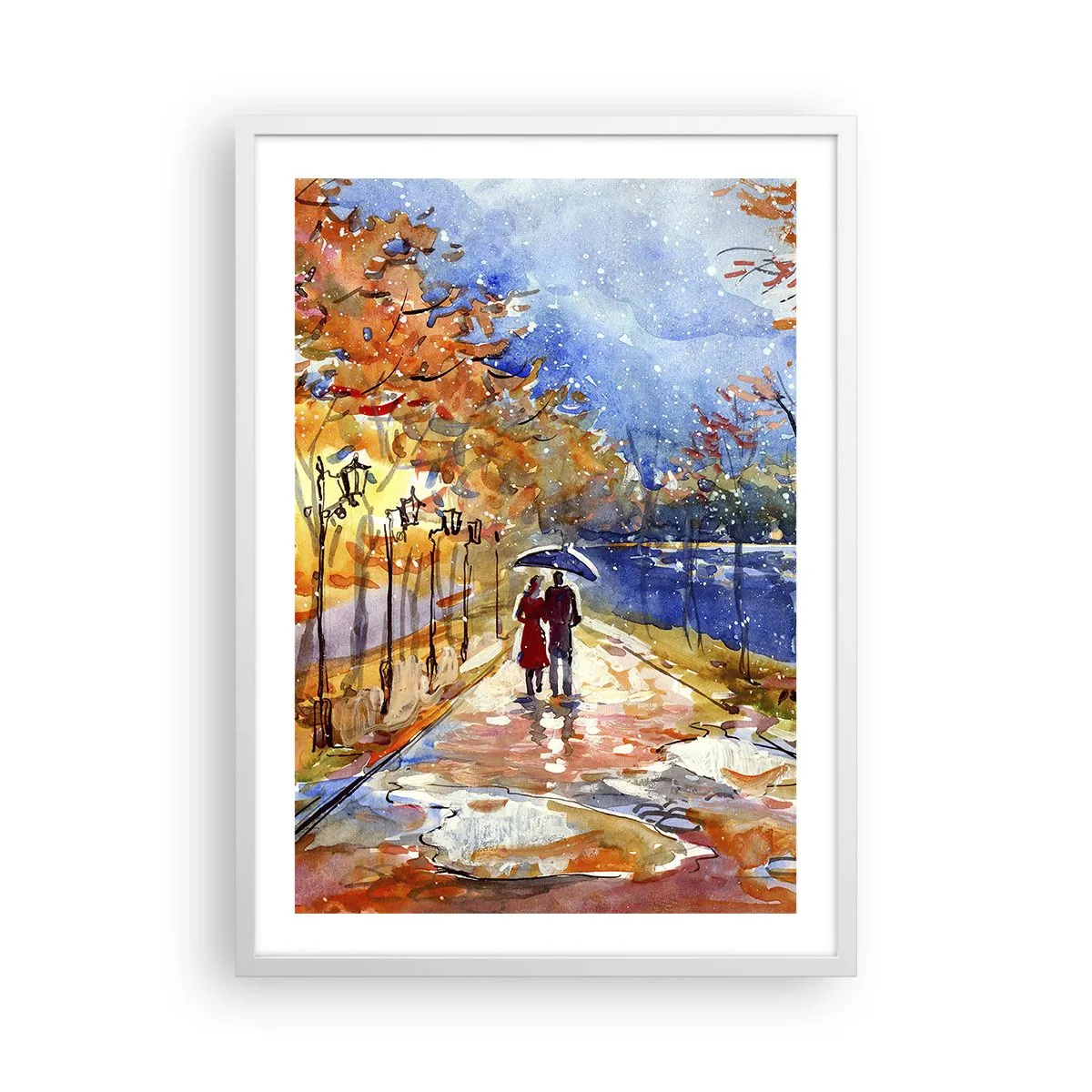 Plakát v bílém rámu - Společně k hranici času - 50x70 cm