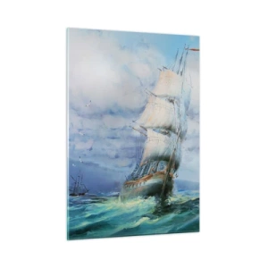 Obraz na skle - Šťastnou cestu - 50x70 cm