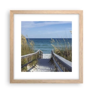 Plakát v rámu světlý dub - Na slunci, ve větru - 30x30 cm