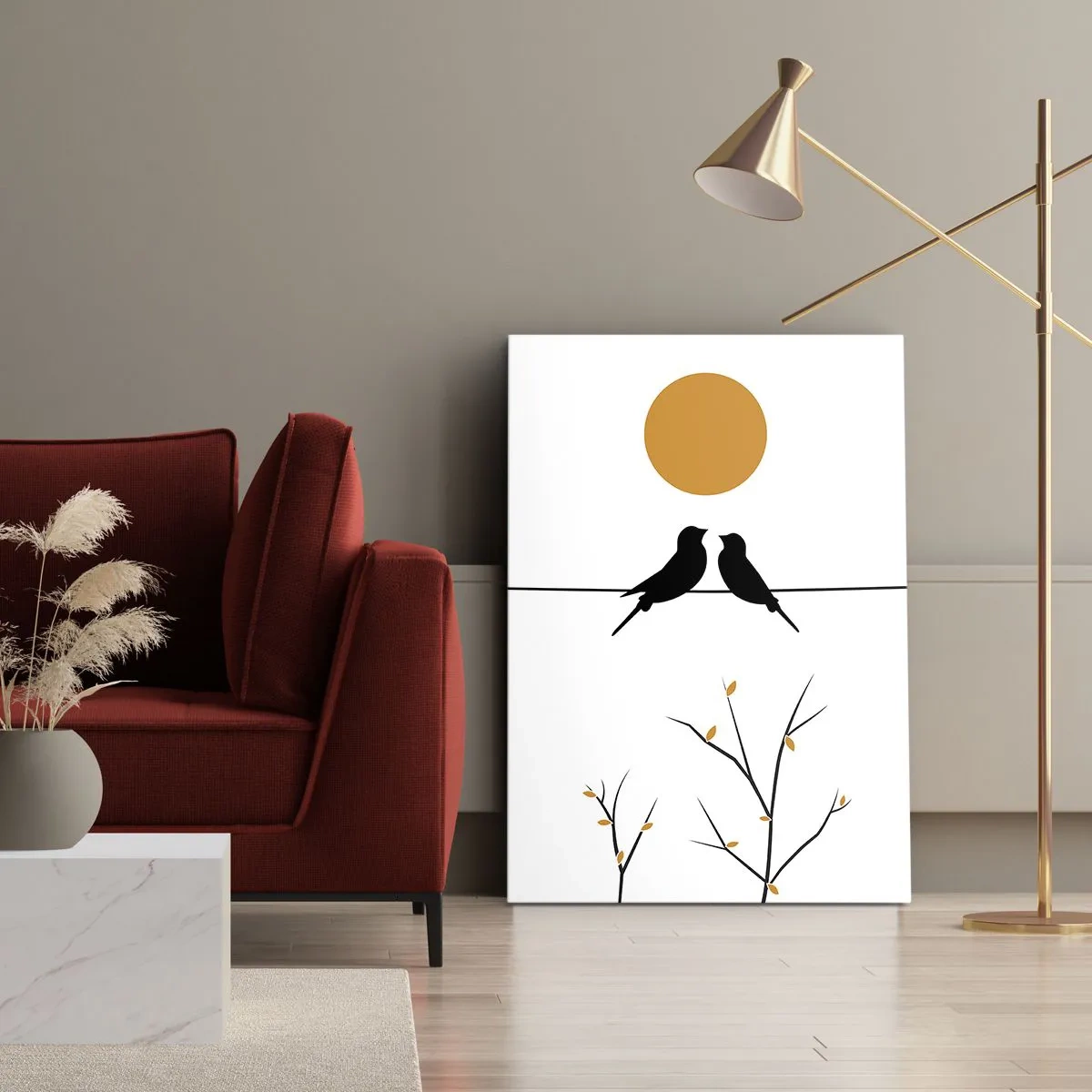 Obraz na plátně - Slavíčí večer - 45x80 cm