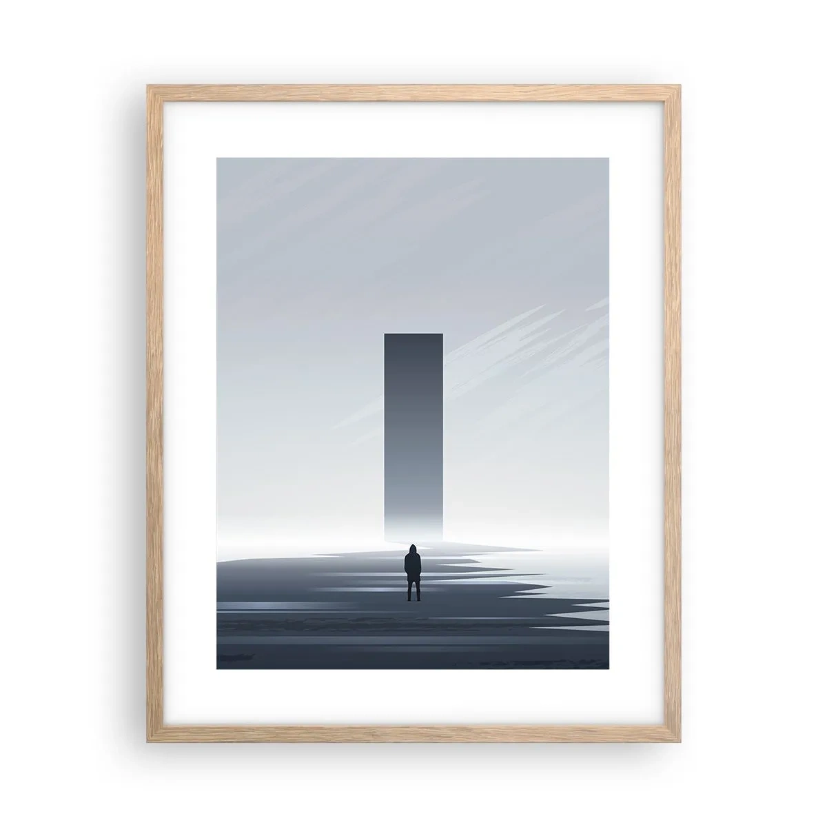 Plakát v rámu světlý dub - Příležitost nebo hrozba? - 40x50 cm