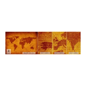 Vzor Fototapety Premium Canvas - Pozvánka na cestování - Mapy světa, Kontinenty, Cestování - 100x30 cm