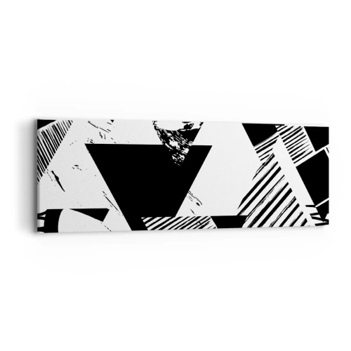 Obraz na plátně - Déšť trojúhelníků - 90x30 cm