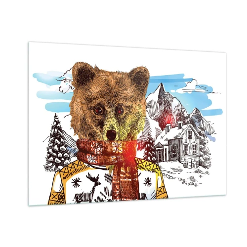 Obraz na skle - Chata medvídka - 100x70 cm