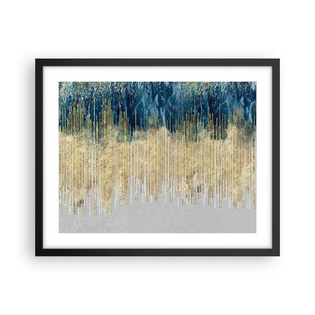 Plakát v černém rámu - Zlacená hranice - 50x40 cm