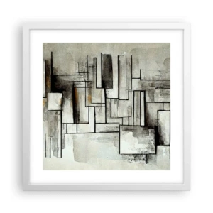 Plakát v bílém rámu - Síla jednoduchosti - 40x40 cm