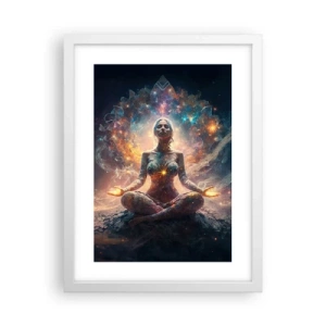 Plakát v bílém rámu - Proudění dobré energie - 30x40 cm