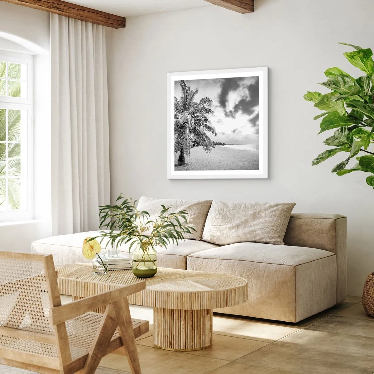 Plakát v bílém rámu - Když toužíš po samotě…. - 40x40 cm