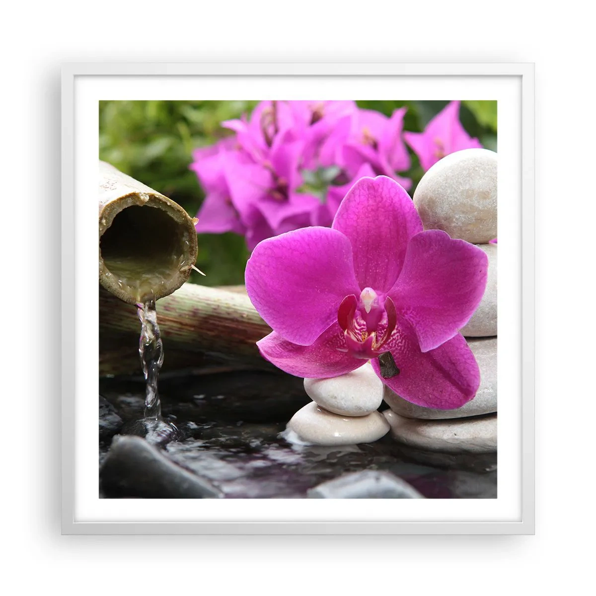 Plakát v bílém rámu - Už odpočíváš - 60x60 cm