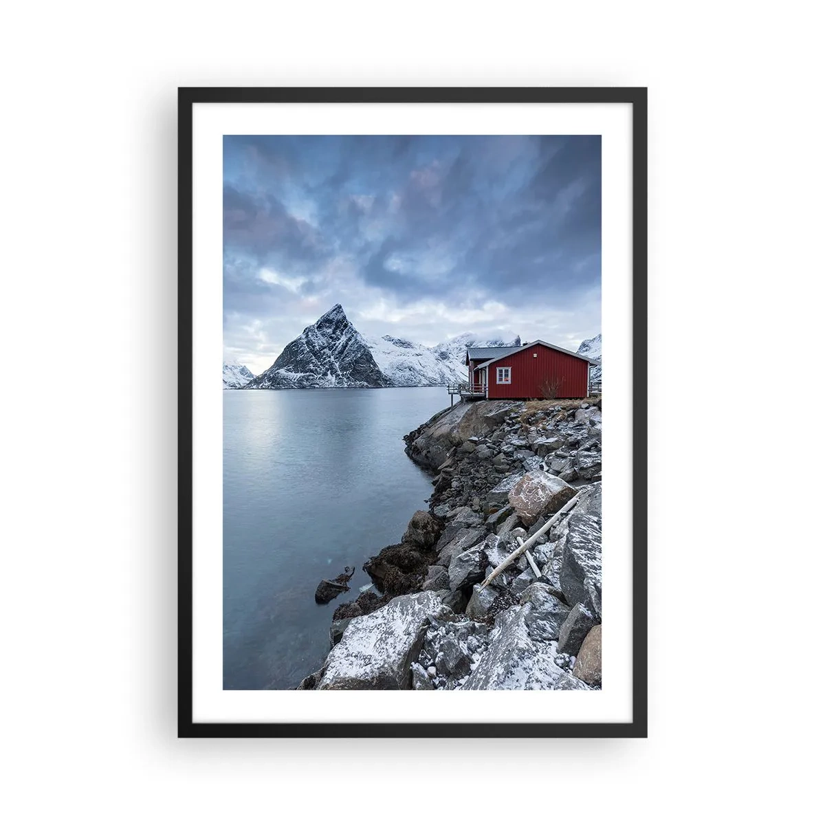 Plakát v černém rámu - Skandinávské útočiště - 50x70 cm