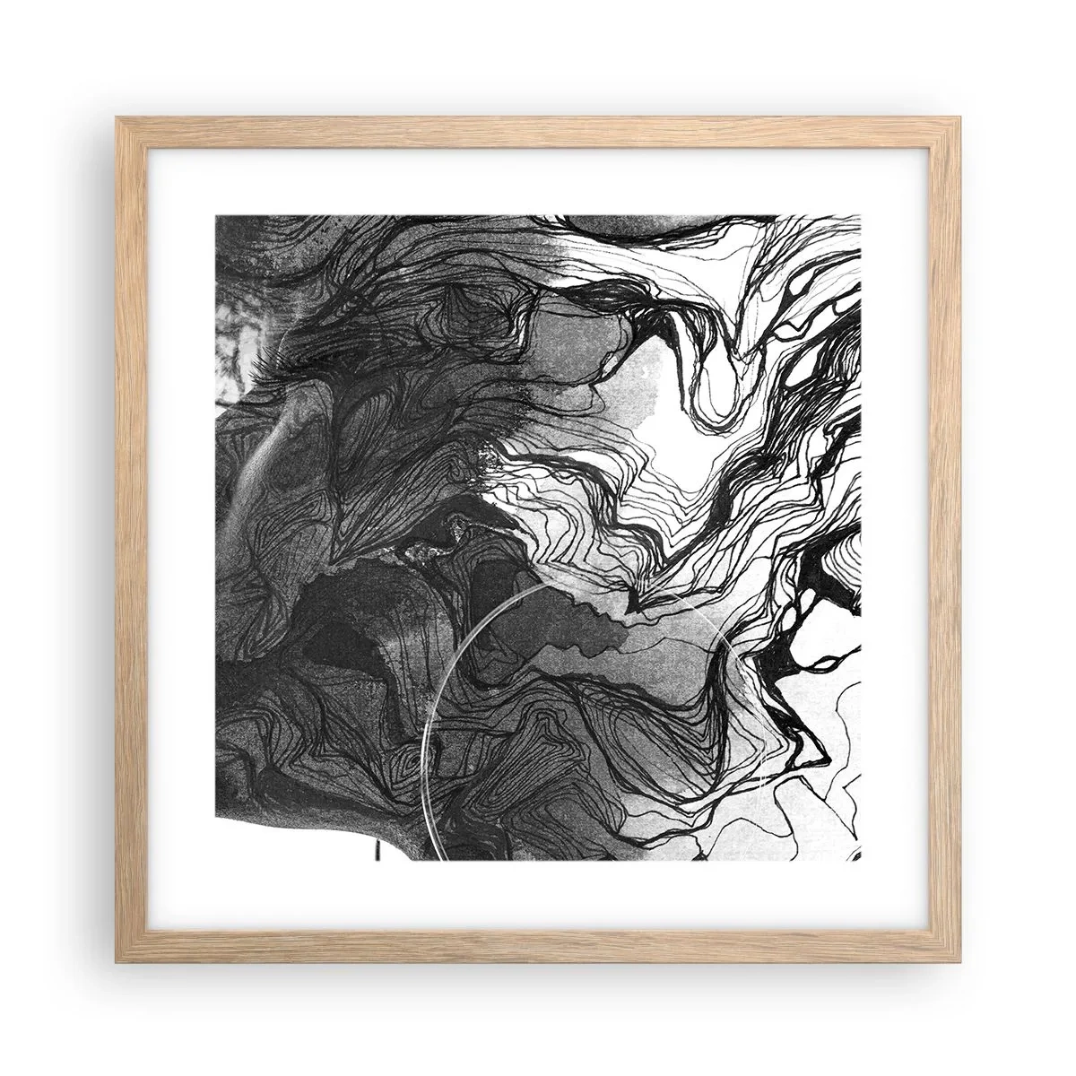 Plakát v rámu světlý dub - Zapletená ve snech - 40x40 cm