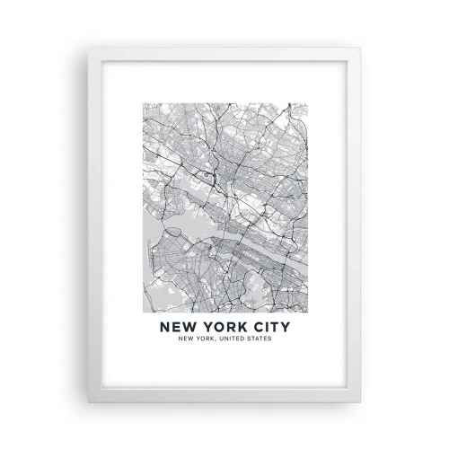 Plakát v bílém rámu - Anatomie metropole - 30x40 cm