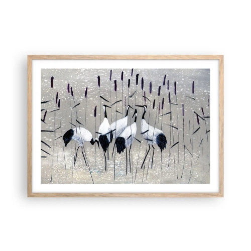 Plakát v rámu světlý dub - Mezi svými - 70x50 cm