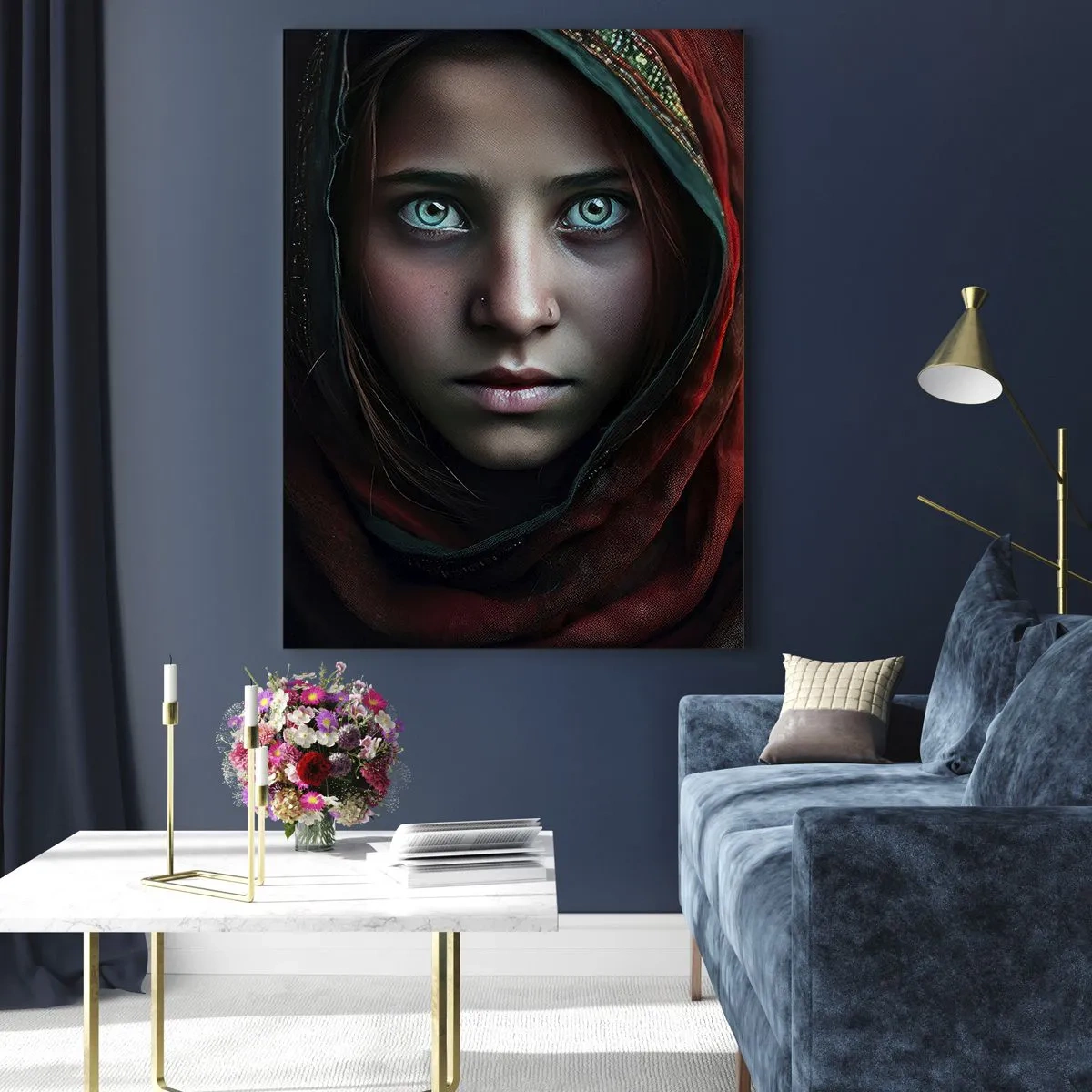 Obraz na skle - Východní princezna - 50x70 cm