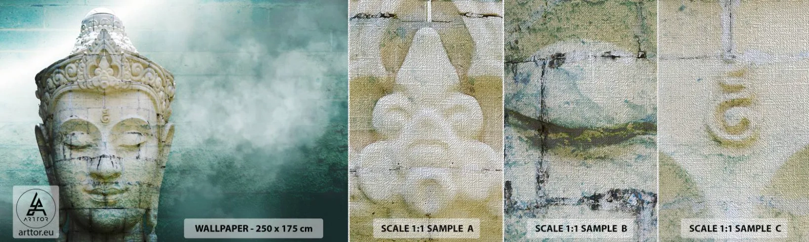 Vzor Fototapety Premium Canvas - Hledajíc světlo - Buddha, socha Buddhy, Asie - 100x30 cm