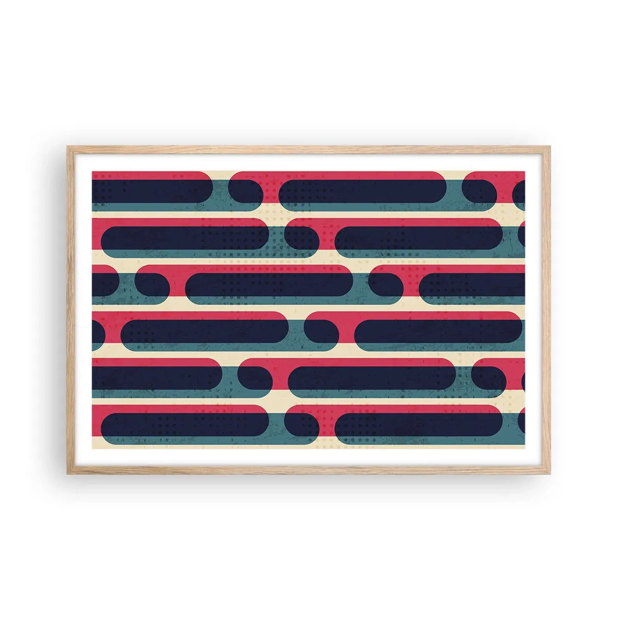 Plakát v rámu světlý dub - Dovnitř a dopředu - 91x61 cm