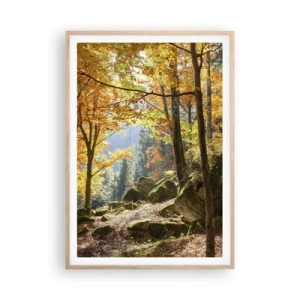 Plakát v rámu světlý dub - Čas na odpočinek - 70x100 cm