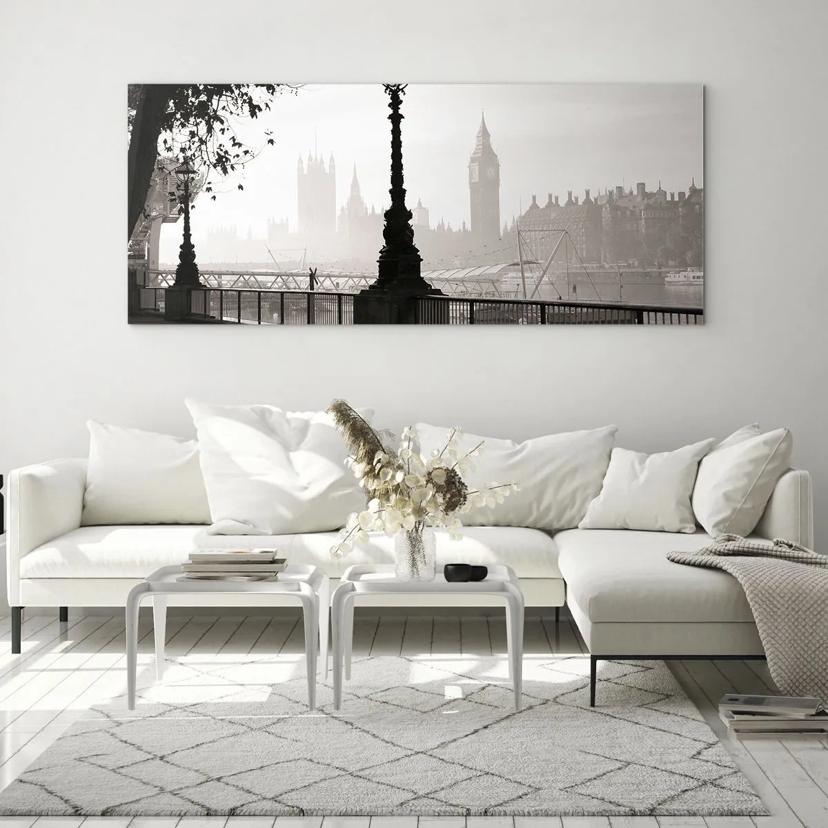 Obraz na skle - Londýnské ráno - 100x40 cm