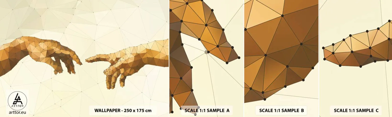 Vzor Fototapety Samolepicí Deluxe Sticker - Božská geometrie - Moderní umění, Ruce, Kus - 100x30 cm