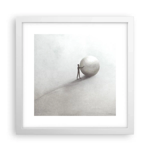 Plakát v bílém rámu - Hra života - 30x30 cm