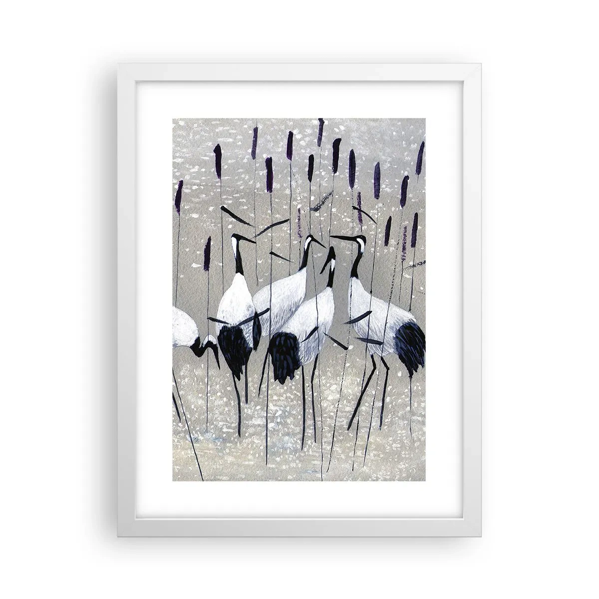 Plakát v bílém rámu - Mezi svými - 30x40 cm