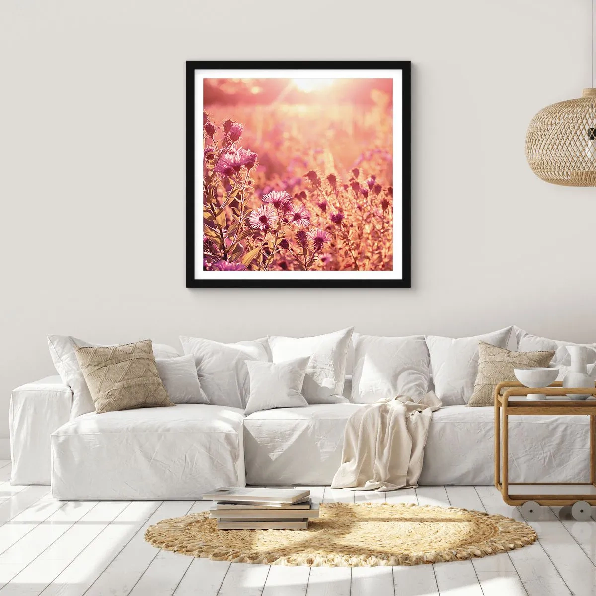 Plakát v černém rámu - Než skončí léto - 50x50 cm