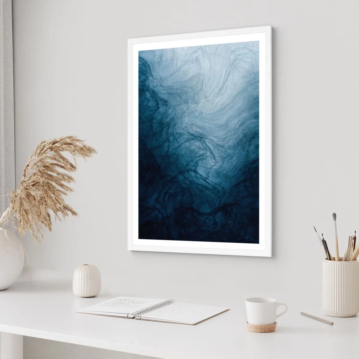 Plakát v bílém rámu - Sáhnout do hlubin - 70x100 cm