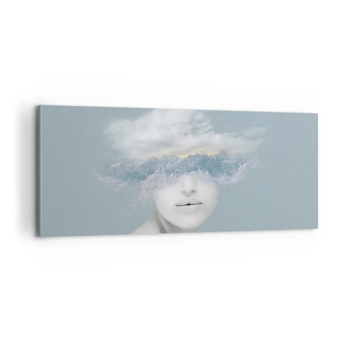 Obraz na plátně - S hlavou v oblacích - 100x40 cm