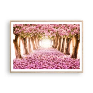 Plakát v rámu světlý dub - Cesta do ráje - 100x70 cm