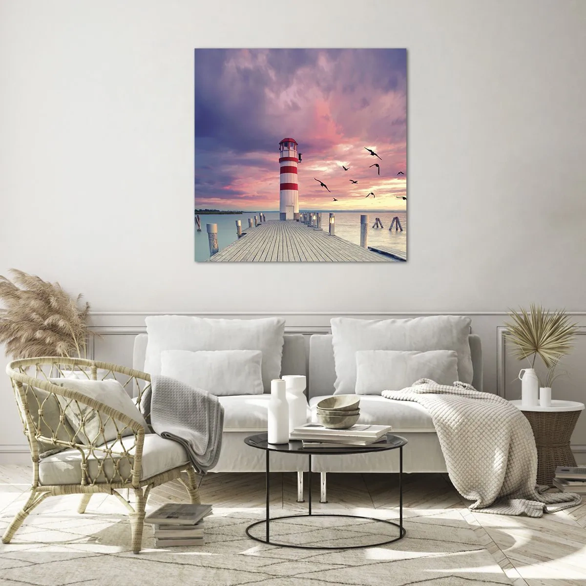 Obraz na skle - Čas jít do přístavu - 50x50 cm