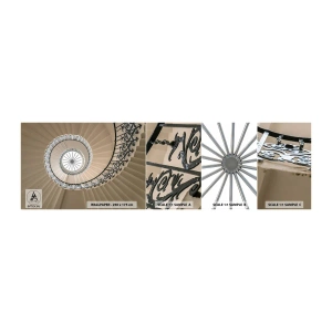 Vzor Fototapety Samolepicí Deluxe Sticker - Uvnitř mušle - Schody, Kudrnatý, Ornament - 100x30 cm