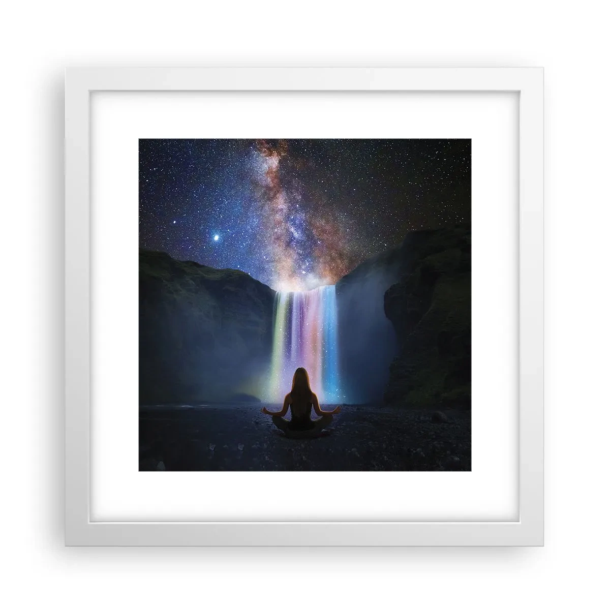 Plakát v bílém rámu - Absolutní harmonie - 30x30 cm